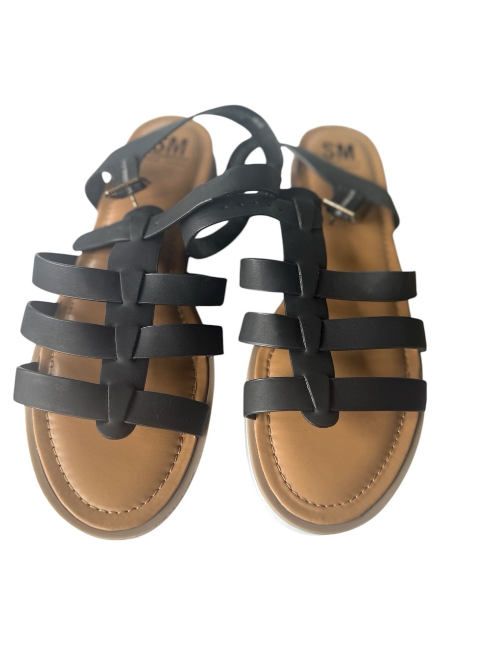 Steve Madden SM New York Black Gladiator Platform Sandals Womens Size 10M